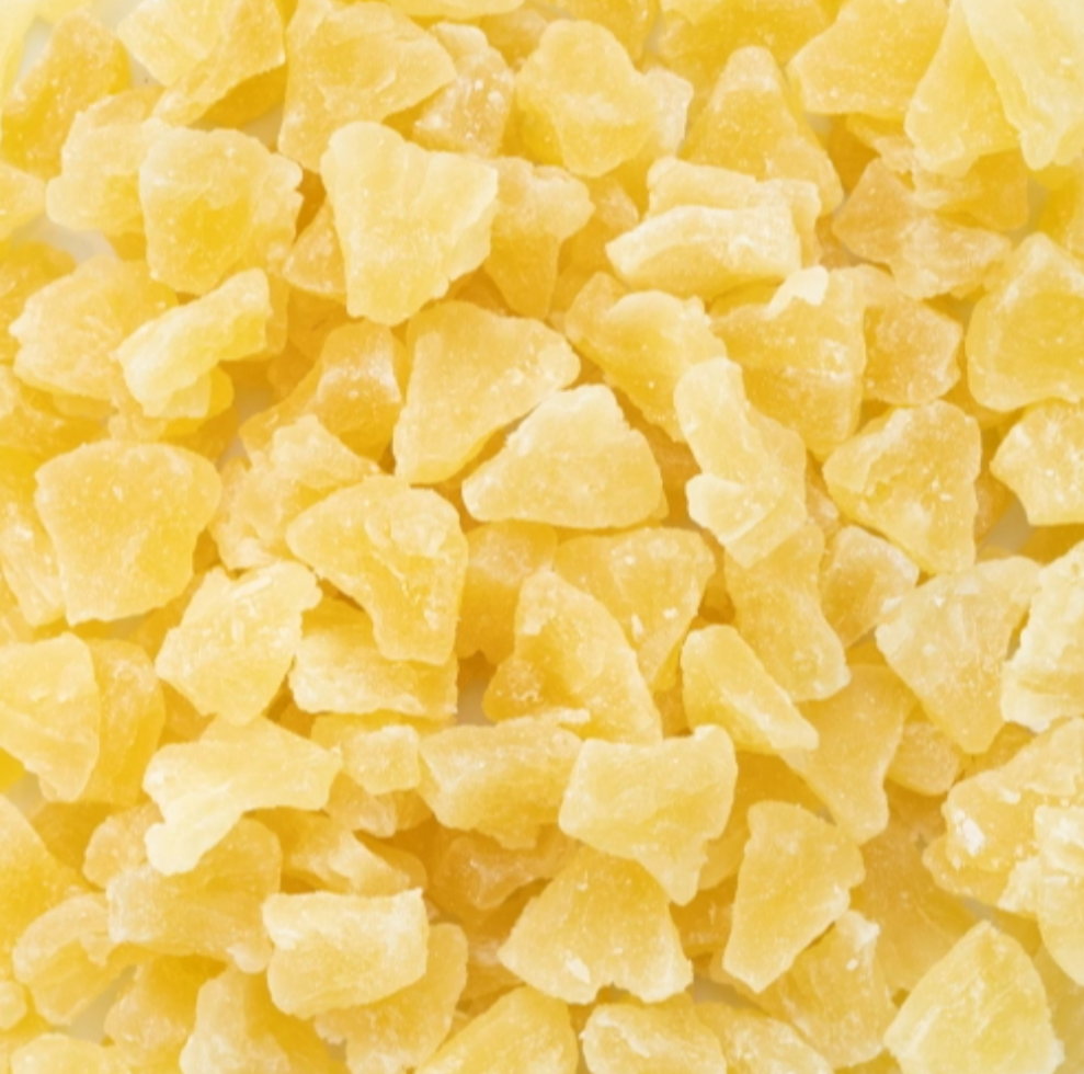 Gedroogde ananas blokjes