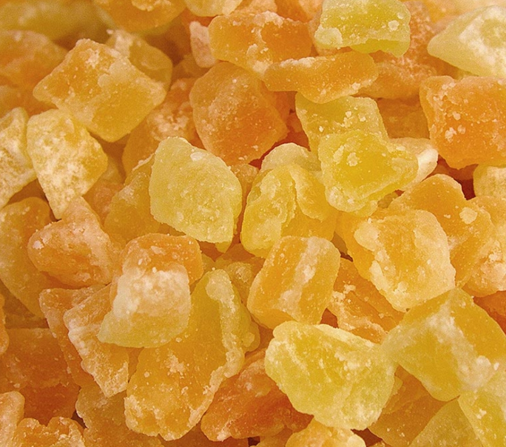 Gedroogde meloen blokjes